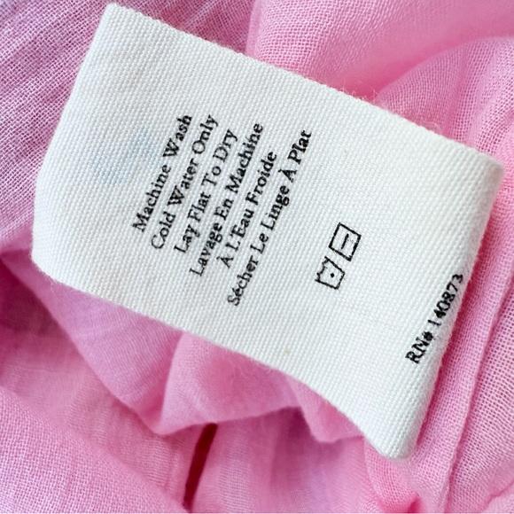 NWT LoveShackFancy Rayna Mini Dress in Melon Punch Floral Print Size M - Picture 15 of 16